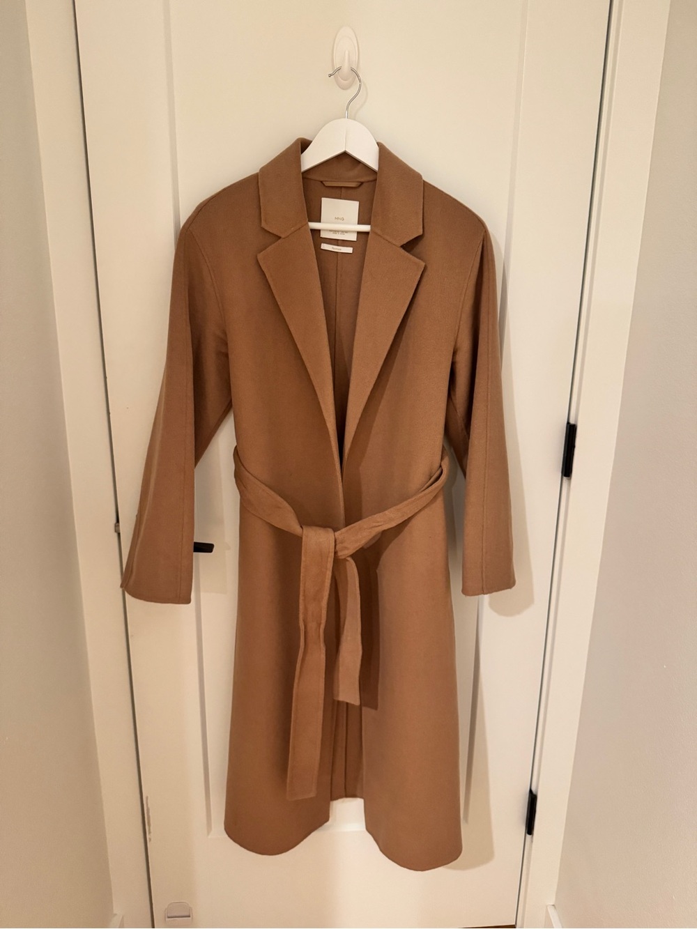 Mango Camel Brown Wrap Coat